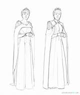 Sketches Lannister Cersei Initial Blones Jesus sketch template