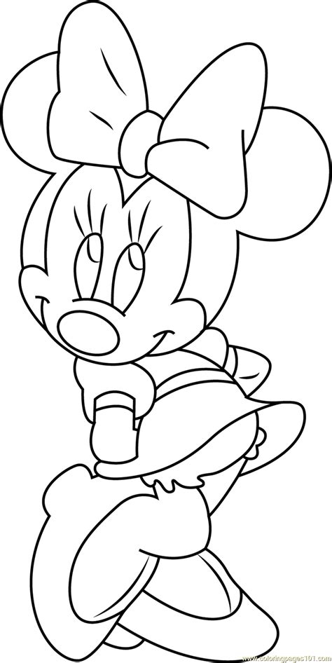 minnie mouse coloring printables printable templates