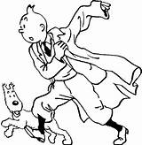Tintin Coloringsun sketch template