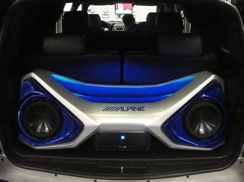 alpine suv custom car trunk stereo install eyes face car audio car audio installation car