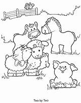 Coloring Farm Pages Preschoolers Preschool Popular sketch template
