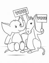 Election Donkey Observances sketch template