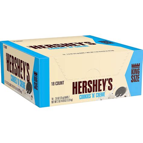 hersheys cookies  creme candy bars king size  oz  count