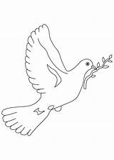 Dove Coloring Peace Pages Symbol Pigeon Mourning Clipart Kids Color Cute Printable Popular Sheet Sheets Library Activity Coloringhome sketch template