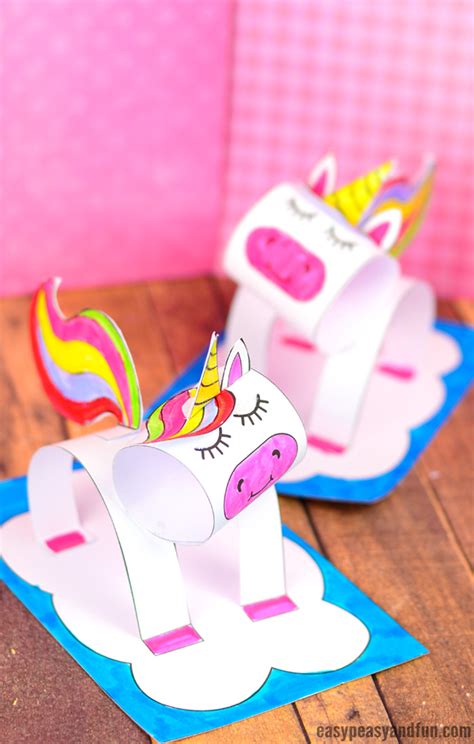 construction paper unicorn craft printable template easy peasy