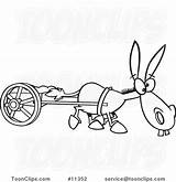 Donkey Cart Pulling Cartoon Clipart Carts Plodding Leishman Ron Outline Used Clipground Protected Law Copyright May sketch template