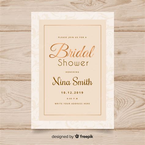 vector bridal shower invitation