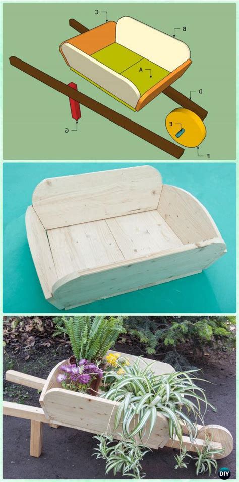 diy wheelbarrow garden projects instructions