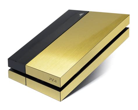 playstation  ps gold real metal skin cover easyskinz