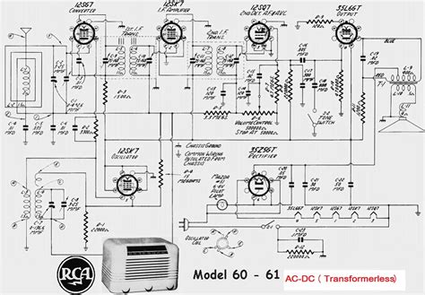 schematic diagrams rca valve radio circuit diagram  model transformer  type