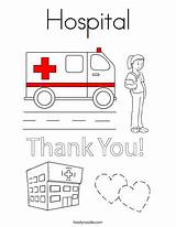 Coloring Hospital Ambulance Print Favorites Login Add Twistynoodle sketch template
