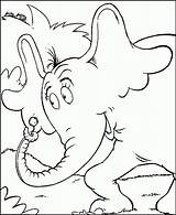 Horton Coloring Seuss Dr Hears Who Pages Drawing Wow Sketch Printable Getcolorings Paintingvalley Color sketch template