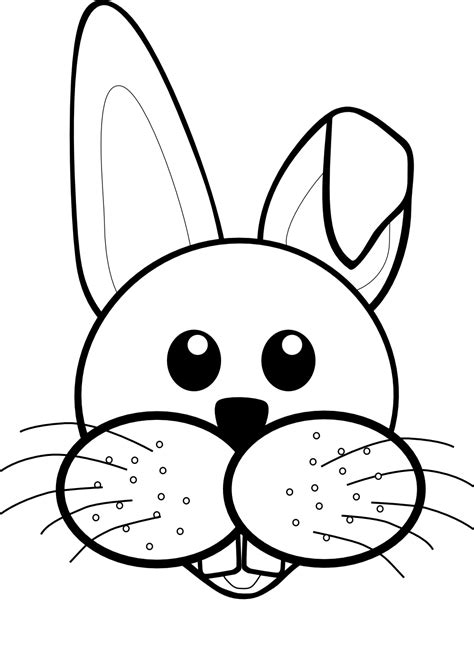 bunny head outline svg  file