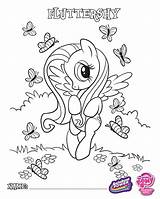 Coloring Pony Little Fluttershy Book Cutie Pages sketch template