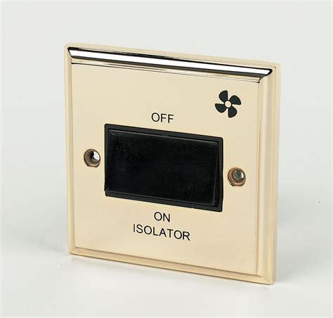 single polished brass effect fan isolator switch departments diy  bq