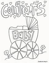 Coloring Baby Pages Print Congrats Celebration Printable Alley Doodle Everfreecoloring sketch template