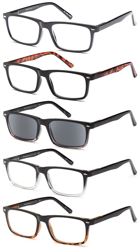 Gamma Ray Readers 5 Pairs Ladies Readers Includes Sunglass Reader High