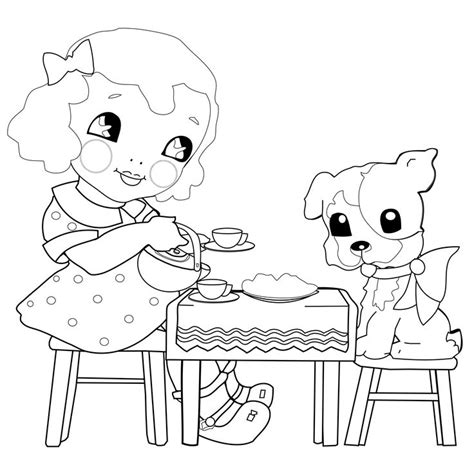 girl dog coloring page puppy coloring pages coloring sheets  kids