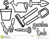 Coloring Pages Tools Garden Colouring Construction Tool Gardening Clipart Drawing Da Printable Landscape Vector Clip Giardinaggio Color Disegni Their Attrezzi sketch template