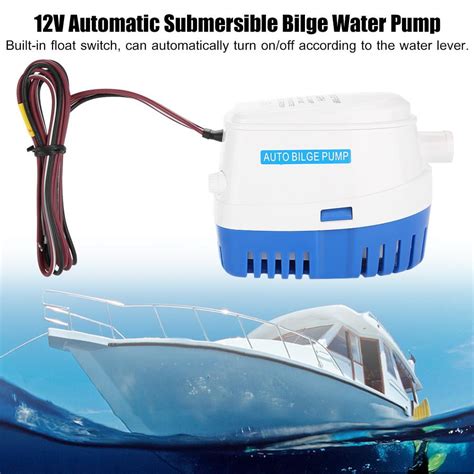 topincn  boat automatic submersible bilge water pump  float switch water bilge pump