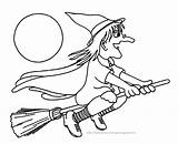 Coloring Pages Witch Halloween Printable Broom Preschool Moon Witches Easy Print Drawing Color Colorings Flying Getdrawings Broomsticks Choose Board Christmas sketch template