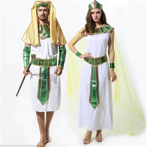 New Halloween Adults Couple Egyptian Cleopatra Pharaoh King Clothing