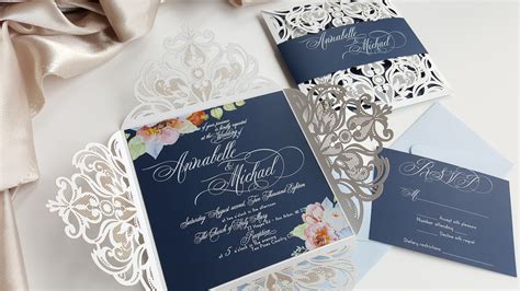 elegant wedding invitation floral wedding invites