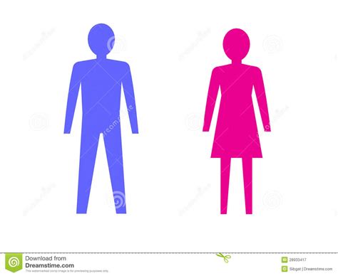 symbols of male and female pink and blue stock