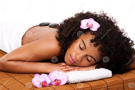 Beauty Health Day Spa Hot Lastone Massage Stock Image Image Of