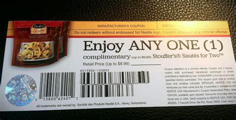 stouffers product coupon arrived   mailbox budget savvy diva