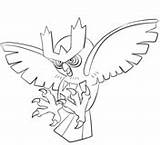 Pokemon Noctowl Murkrow Kleurplaten Template Ariados Pokémon sketch template
