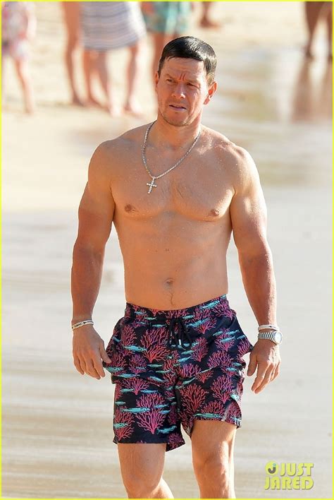 Mark Wahlberg Hits The Beach In Barbados Shows Off Hot