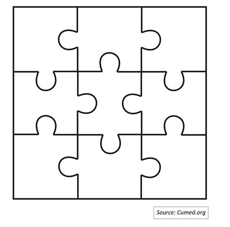 jigsaw puzzle blank simple template  jigsaw puzzle