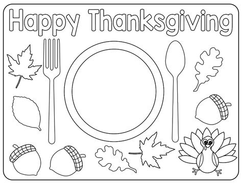 images  thanksgiving placemat printables printable