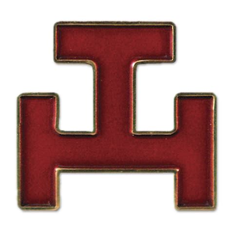 royal arch masonic lapel pin [red and gold][1 tall]