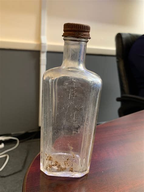 vintage clear glass medicine bottle esale