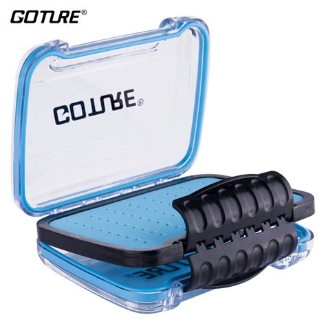 buy goture  portable fly tackle box  waterproof fishing box  side