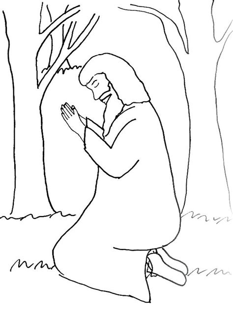 jesus praying coloring page  getdrawings