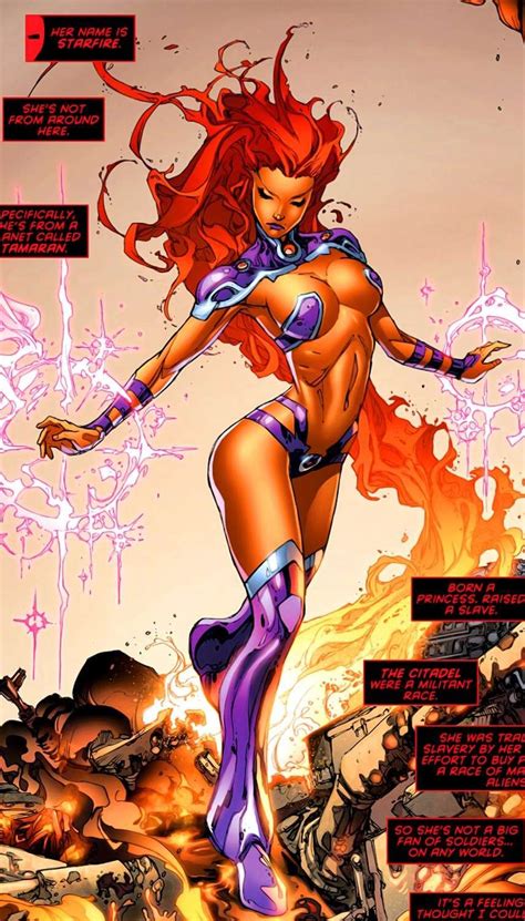 starfire in purple v outfit dc comics girls starfire