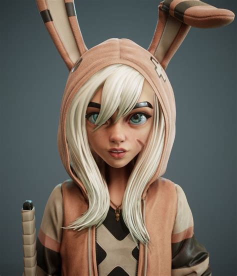 character built in zbrush for art heroes stylized
