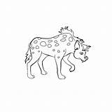 Hyena Animals sketch template