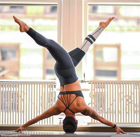 the yoga teacher who makes the handstand look sexy get ahead