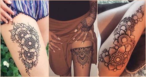 13 Amazing Thigh Henna Mehndi Tattoo Art Designs