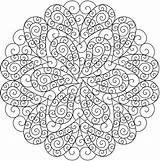 Coloring Pages Mindfulness Adults Paisley Mandala Pattern Mandalas Da Colorare Creative Printable Color Book Haven Print Interior Dover Publications Adult sketch template