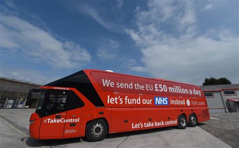leave campaign bus claim  britain  save   week  brexit