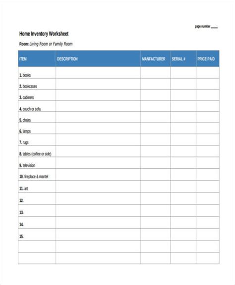 printable list templates  ms word