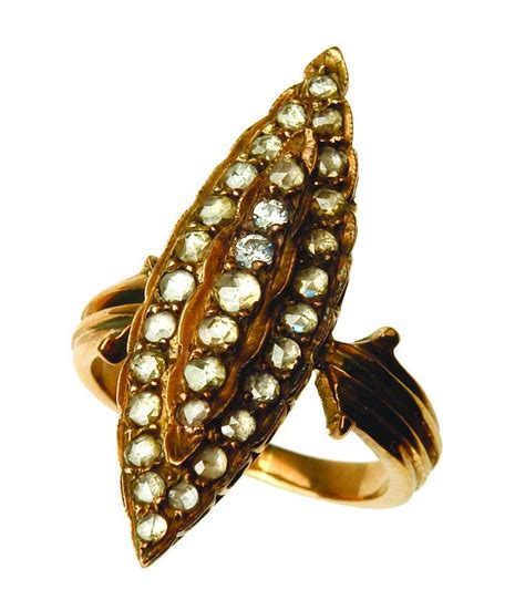 ct gold  diamond lozenge cluster ring rings jewellery