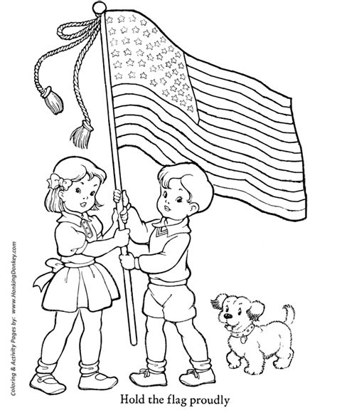 veterans day coloring pages hold  flag proudly coloring page