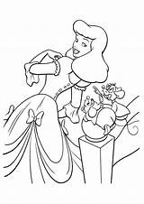 Cinderella Gus Jaq Pages Coloring Disney Princess Kids Cartoon Categories Uploaded User sketch template