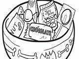 Coloring Chocolate Pages Candy Printable Halloween Clipart Ages Popular Library Coloringhome sketch template